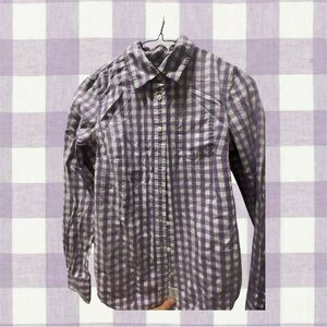 Tommy Hilfiger Purple Gingham Button-Up Shirt